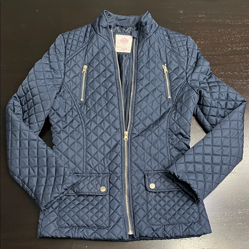 Authentic American Heritage Quilted Navy Puffer Jacket